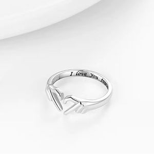 Silver Adjustable "I Love You Forever Ring"